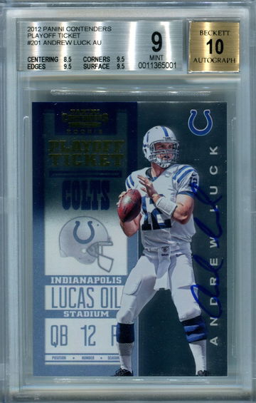 Andrew Luck /99 contenders BGS 9 auto 10