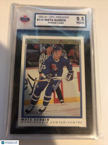 1990-91 O-Pee-Chee Premier Mats Sundin #114 Rookie KSA 9.5