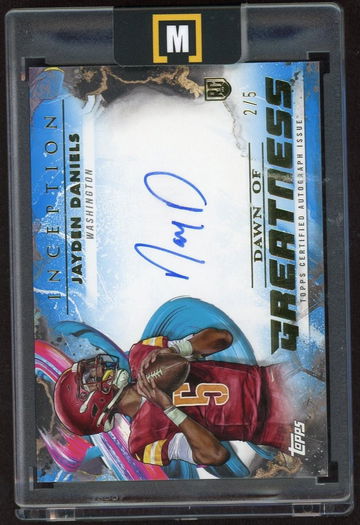 2024 Topps Inception Dawn of Greatness Jayden Daniels #DGA-JD RC Auto /5