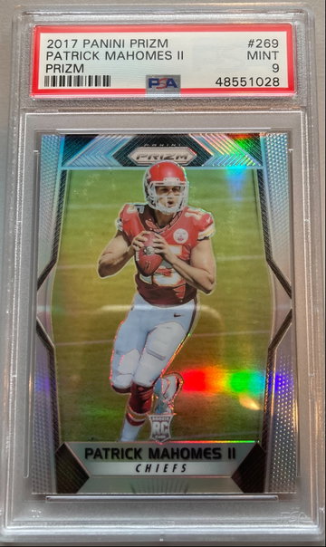 PSA 9 Patrick Mahomes 2017 Panini Silver Prizm #269