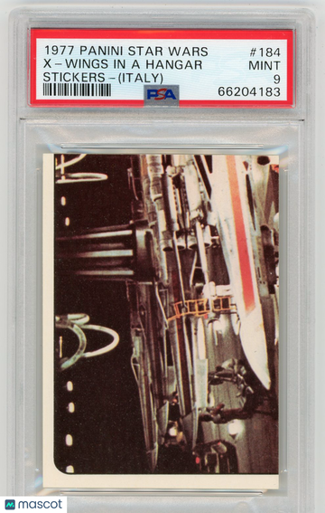 1977 Panini Stickers Star Wars (Italy) X-Wings In A Hangar #184 PSA 9