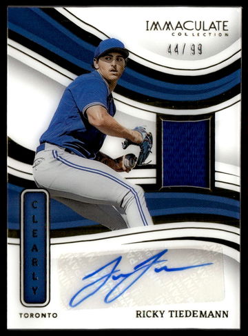 2023 Panini Immaculate Clearly Ricky Tiedemann #CMS-RT Patch Auto /99