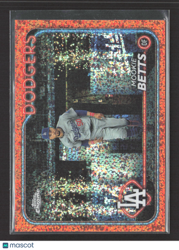 2024 Topps Chrome Mookie Betts #296 Orange Speckle Refractor
