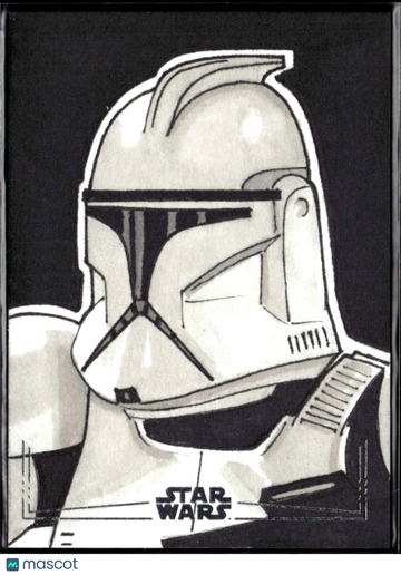 2023 Topps Star Wars Silver Foil Sketch Card John Bruce Artist Signature Silver Foil Sketch