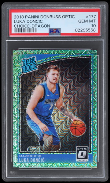 2018 Donruss Optic Luka Doncic Rated Rookie Choice Dragon PSA 10 RC