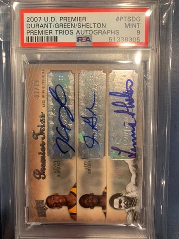 Kevin Durant pop 1  Psa 9 2/15 2007 Upper deck