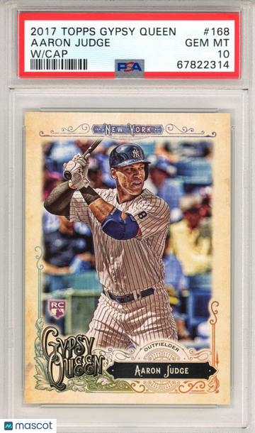 2017 Topps Gypsy Queen Aaron Judge #168 W Cap PSA 10