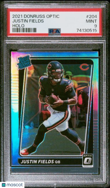2021 Panini Donruss Optic Justin Fields #204 Holo PSA 9