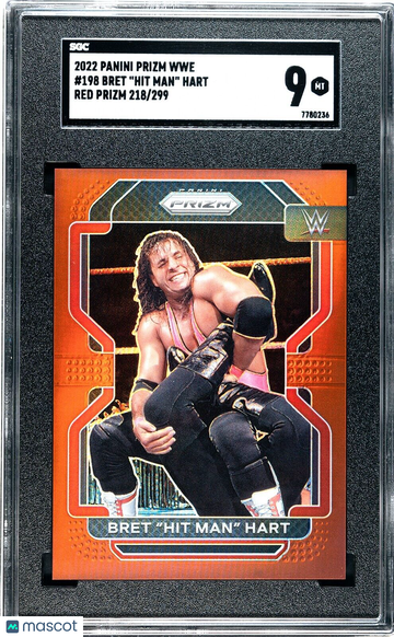 2022 Panini Prizm WWE Bret Hart Print Short SGC 9