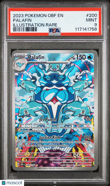 2023 Pokemon Obf EN-Obsidian Flames Palafin Illustration Rare PSA 9 #200