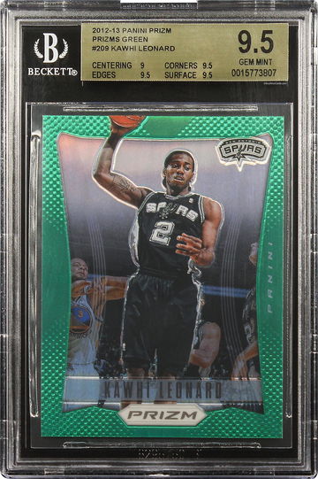 2012-13 Kawhi Leonard Panini Prizm Prizms Green SP RC Rookie #209 BGS 9.5 Gem Mt
