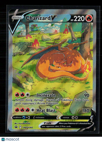 2022 Sword & Shield Charizard V Holo Black Star Promo FA #SWSH260