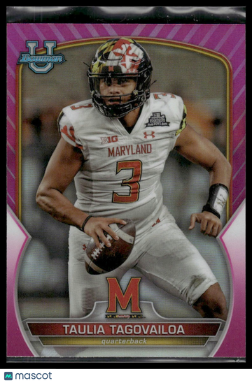 2022 Bowman University Chrome Taulia Tagovailoa #3 Pink Refractor