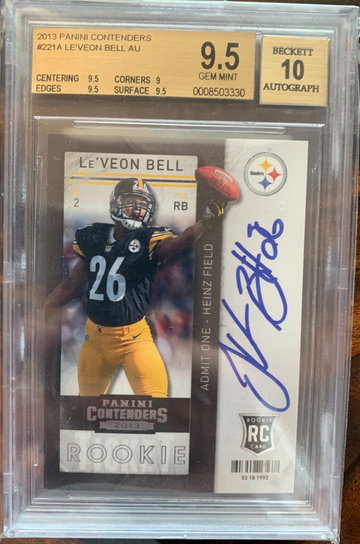 Le'veon Bell 2013 Panini Contenders Auto Rookie RC #221A Graded BGS 9.5/10