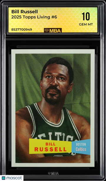 2025 Topps Living Bill Russell #6 MBA 10