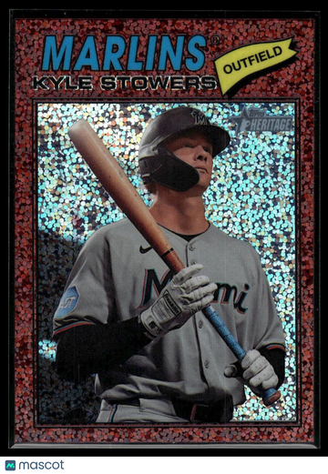 2026 Topps Heritage Kyle Stowers #395 Chrome Burgundy Sparkle Refractors