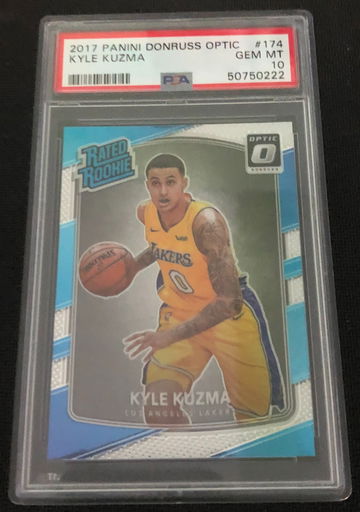 2017 Donruss Optic #174 Kyle Kuzma Rated Rookie RC PSA 10 Gem Mint Lakers