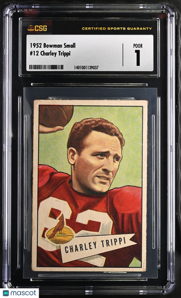 1952 Bowman Small Charley Trippi #12 CGC 1