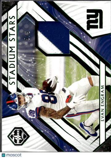 Evan Engram 2022 Panini Limited Stadium Stars Player-worn/used material /5 New York Giants