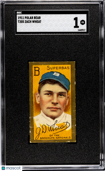 1911 Polar Bear (T205) Zach Wheat SGC 1
