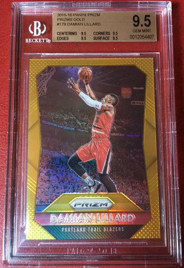 Damian Lillard Prizm Gold BGS 9.5