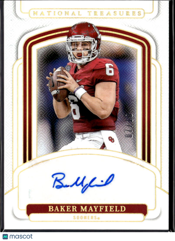 Baker Mayfield 2025 Panini National Treasures Collegiate Saturday Slingers Auto Oklahoma Sooners