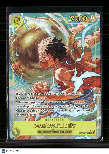 2023 One Piece Card Game Wings of the Captain Monkey.D.Luffy Holo Parallel Rare Alternate Art