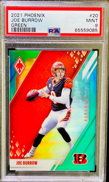 Joe Burrow PSA 9 Refractor /25 Prizm Lazer 