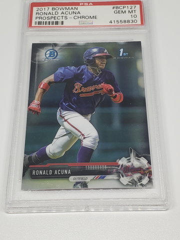 2017 bowman chrome ronald acuna rc psa 10