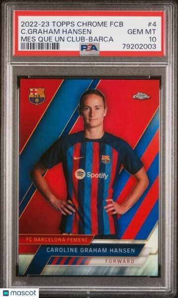 2022 Topps Chrome FC Barcelona Numbered Serial PSA 10