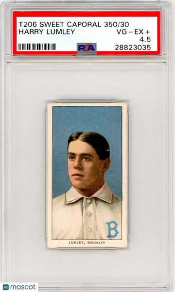 1909-11 T206 Sweet Caporal 350/30 Harry Lumley PSA 4.5