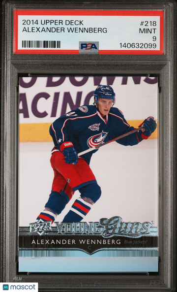 2014-15 Upper Deck Alexander Wennberg #218 Young Guns Rookie PSA 9