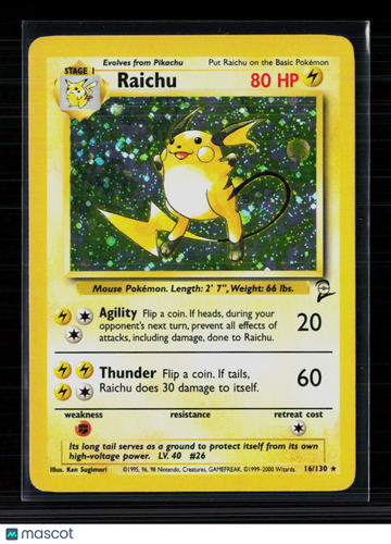 2000 Base Set 2 Raicu Holo Rare #16/130