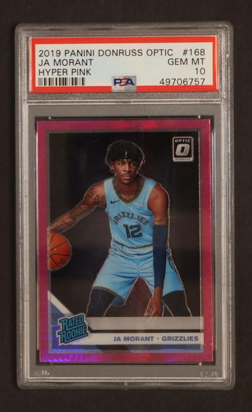 2019 Panini Donruss Optic Hyper Pink Ja Morant #168 RC PSA 10