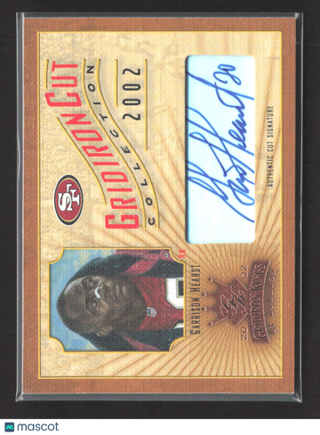 2002 Donruss Gridiron Kings Gridiron Cut Collection Garrison Hearst #GC-32 /400 Authentic Cut Signature