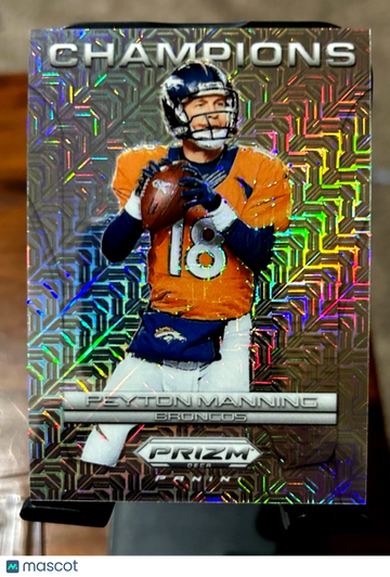 2024 Panini Prizm Mojo Short Print Peyton Manning Signed Football Card #5 Parallel Variety