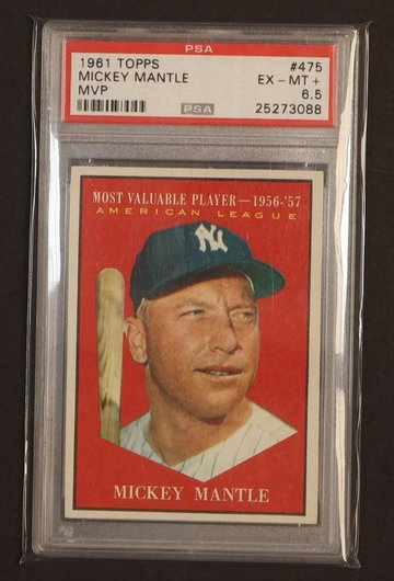 1961 Topps MVP Mickey Mantle #475 PSA 6.5