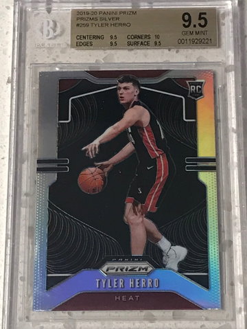 2019-20 Panini Prizm Silver Tyler Herro BGS 9.5 True Gem +
