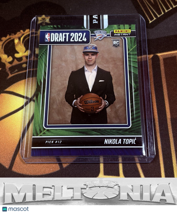 2024-25 Panini Instant NBA Draft Night Nikola Topic #DN-8 Green SN RC