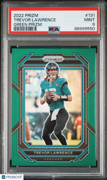 2022 Panini Prizm Trevor Lawrence #131 Green PSA 9