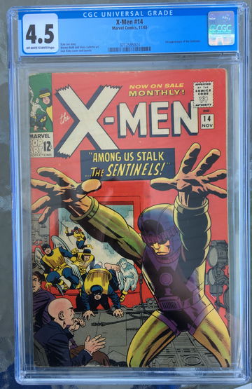 X-Men #14 (1965) CGC 4.5 -- O/w to White; 1st Sentinels; Stan Lee & Jack Kirby