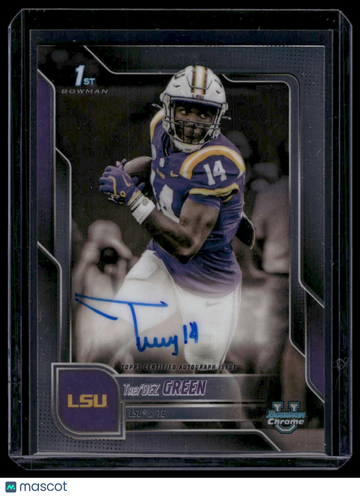 2025 Topps Bowman University Chrome Football Trey’dez Green #BCA-TDW Bowman