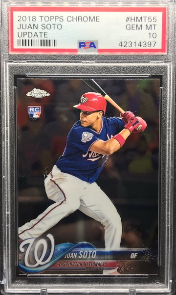 Juan Soto 2018 Topps Chrome Update RC PSA 10