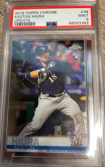 Keston Hiura 2019 Topps Chrome PSA 9