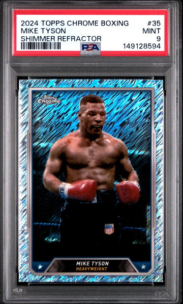 2024 Topps Chrome Boxing Shimmer Refractor Mike Tyson #35 PSA 9