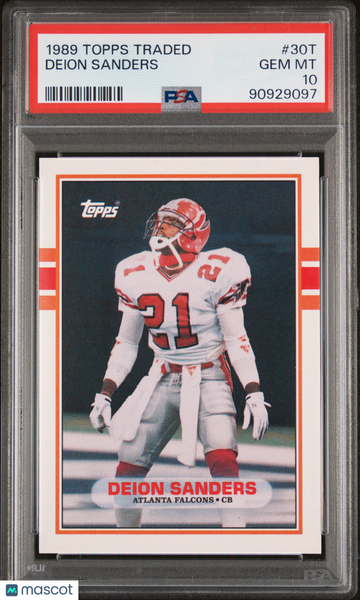 Deion Sanders 1989 Topps Traded PSA 10
