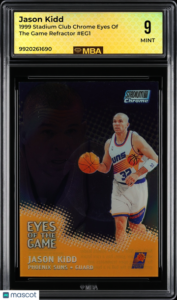 1999 Stadium Club Chrome Eyes Of The Game Jason Kidd #EG1 Refractor MBA 9