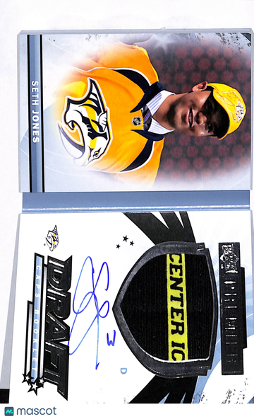 2015 Upper Deck Premier Seth Jones #DH-SJ Booklet Autograph Patch Memorabilia