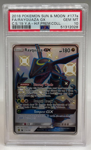 2018 Pokemon Sun & Moon FA Rayquaza GX PSA 10