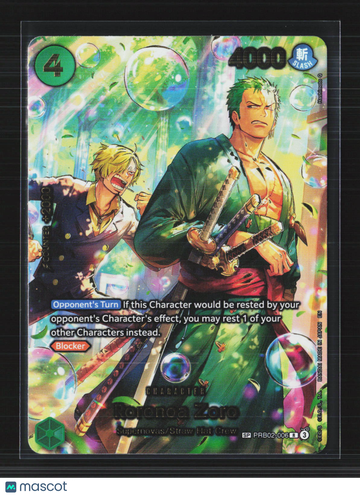 2024 Bandai One Piece Card Game Premium Booster The Best Roronoa Zoro Foil Supernovas/Straw Hat Crew Blocker